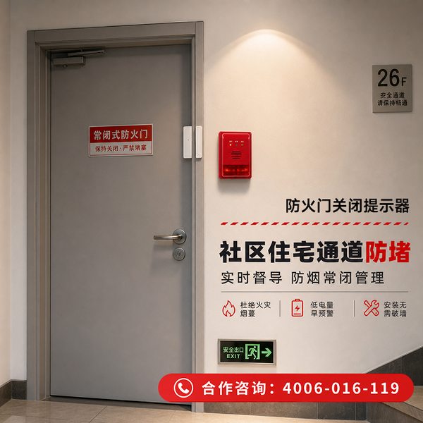 西安商场万霖防火门报警器应用
