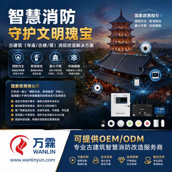 镇江市古建筑智慧消防平台 镇江市古建筑智慧消防平台 — 古建筑智慧消防改造产品部署与应用场景