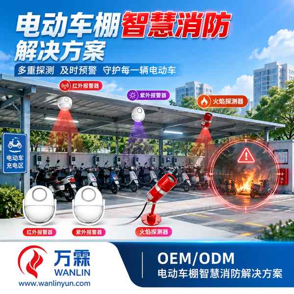 杭州社区居委会电动自行车充电棚AI烟火识别监测系统采购项目现场 — 电动车棚智慧消防设备安装与平台上线